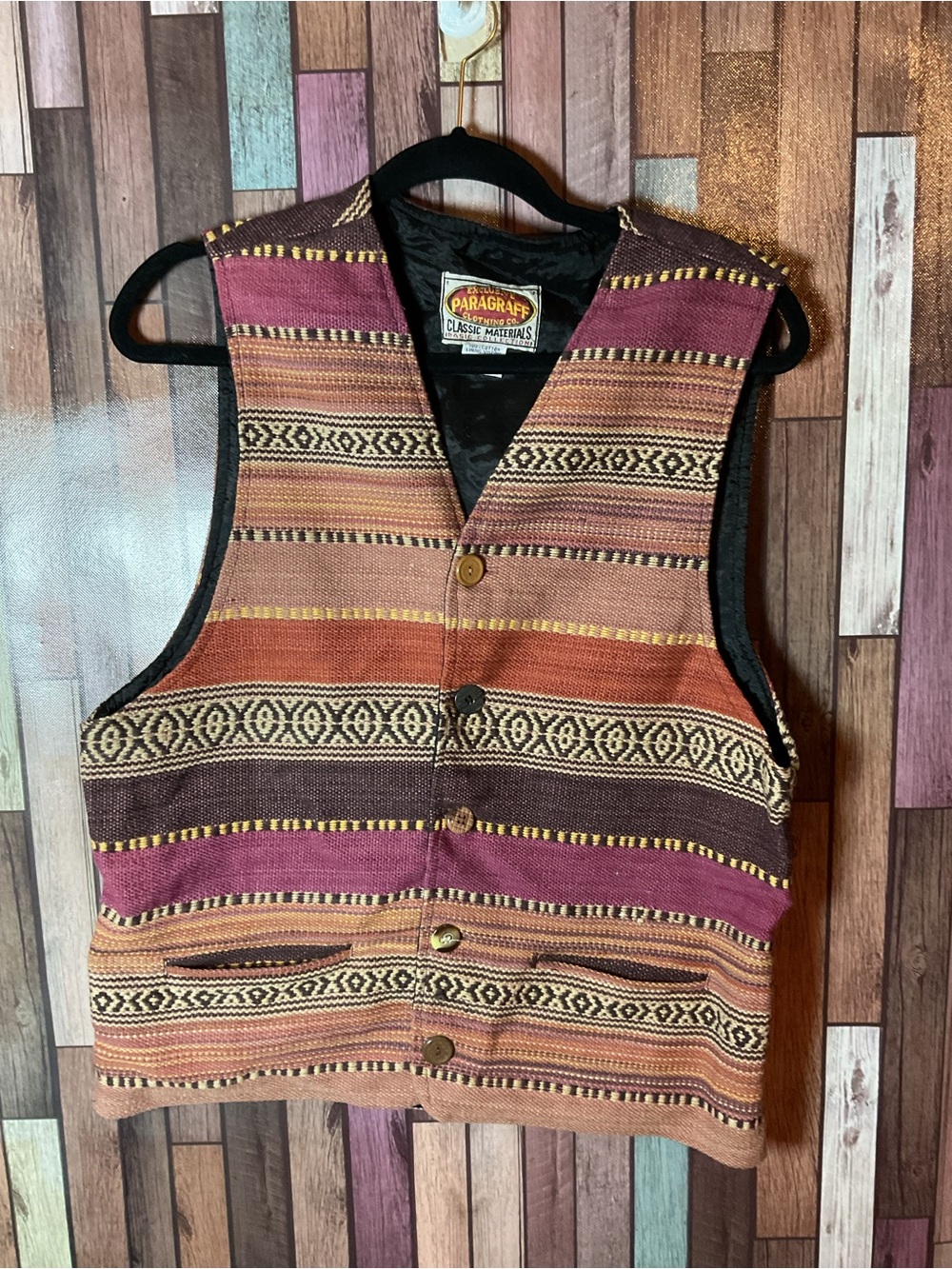 Paragraff Clothing Vintage Men’s Western Aztec Print Size Medium